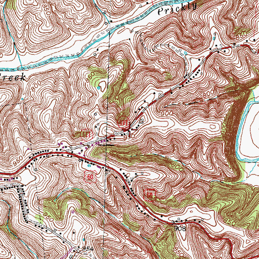 Topographic Map of Grace Tabernacle, KY