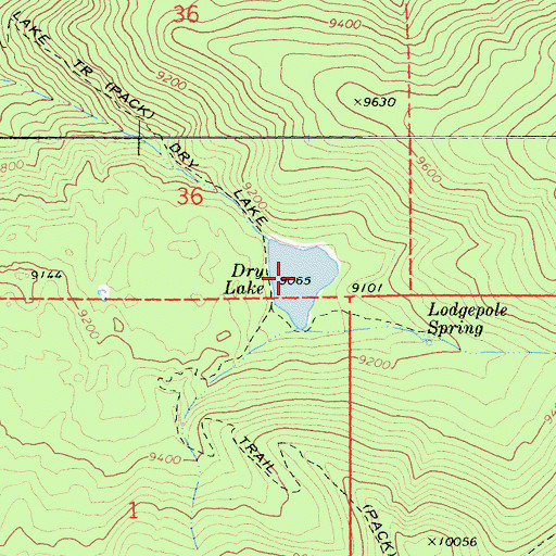 Topographic Map of Dry Lake, CA