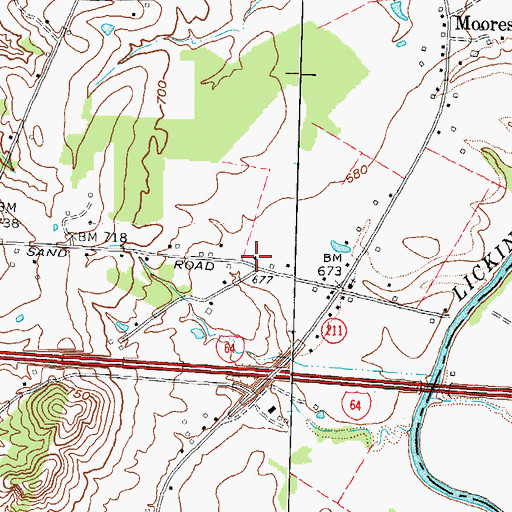 Topographic Map of Hendrick School (historical), KY