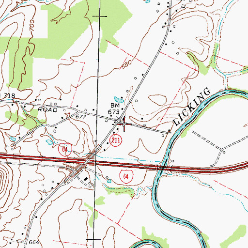 Topographic Map of Isles Mills Post Office (historical), KY