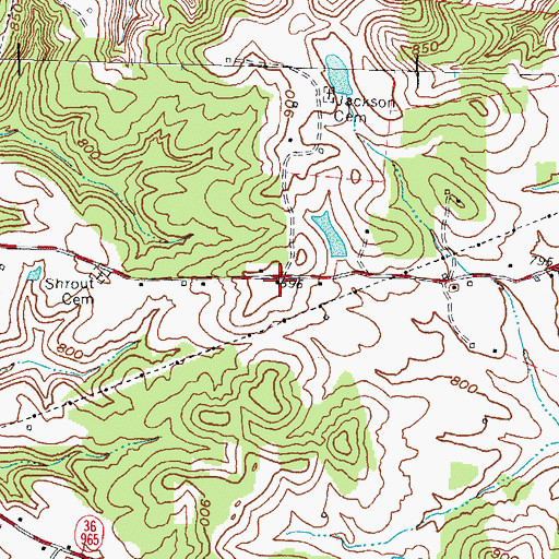 Topographic Map of Jackson Schoolhouse, KY