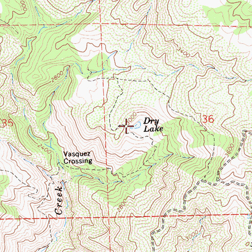 Topographic Map of Dry Lake, CA