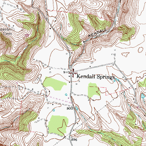 Topographic Map of Kendall Springs Church of Christ, KY
