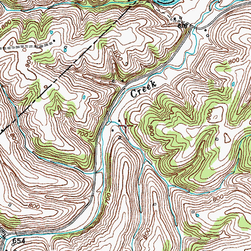 Topographic Map of Little Flat Schoolhouse (historical), KY