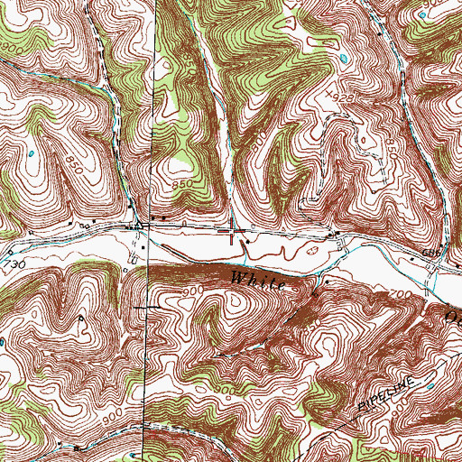 Topographic Map of Lower White Oak School (historical), KY