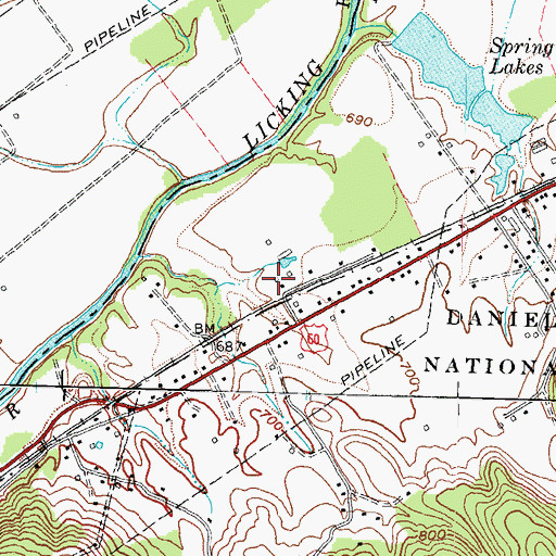 Topographic Map of Midland Railroad Station (historical), KY
