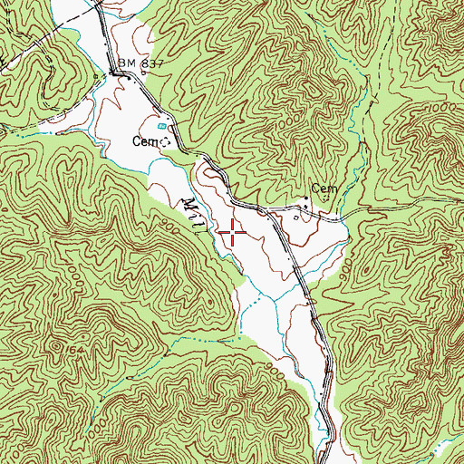 Topographic Map of Mill Creek (historical), KY