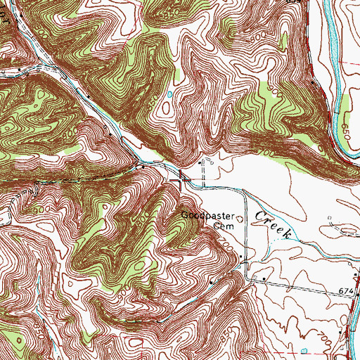 Topographic Map of Naylor School (historical), KY