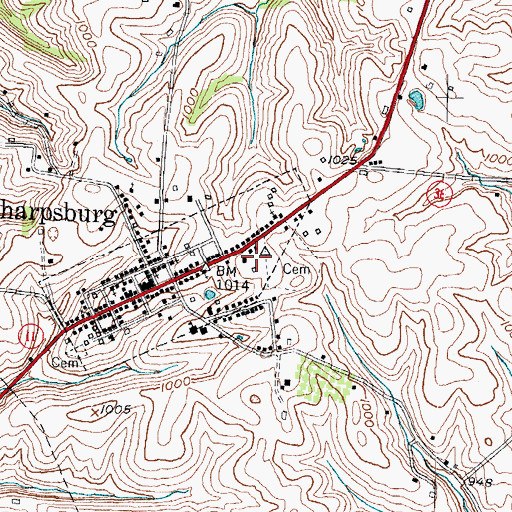 Topographic Map of Oaklawn Subdivision (historical), KY
