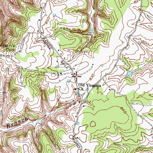 Topographic Map of Old Virginia School (historical), KY