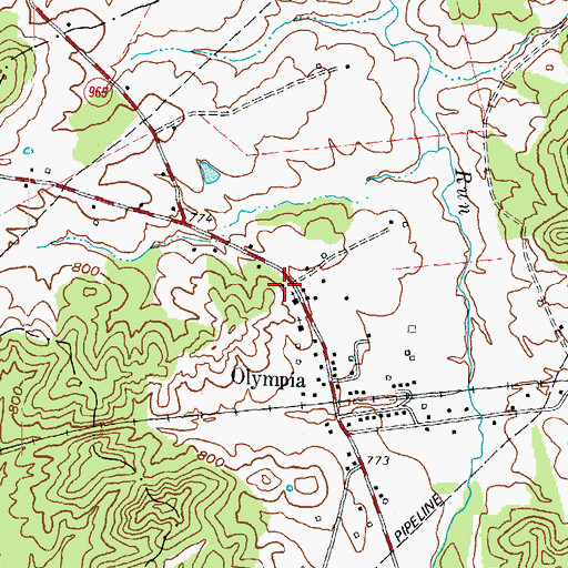Topographic Map of Olympia School (historical), KY