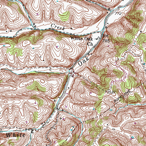 Topographic Map of Pittsburgh (historical), KY