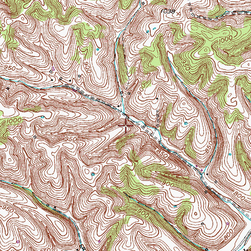Topographic Map of Riddle Cemetery, KY