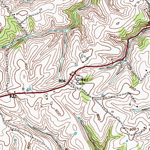 Topographic Map of School Number Forty-Four (historical), KY