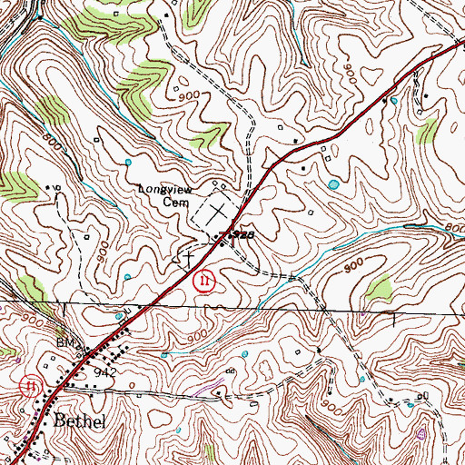 Topographic Map of School Number Forty-One (historical), KY
