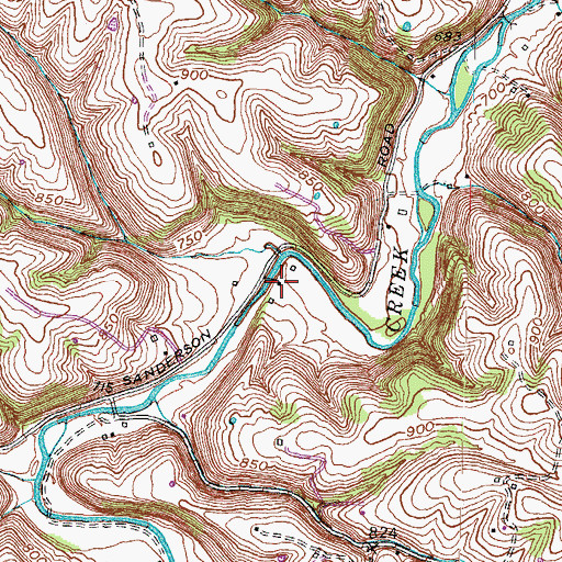 Topographic Map of Six Old Mill (historical), KY
