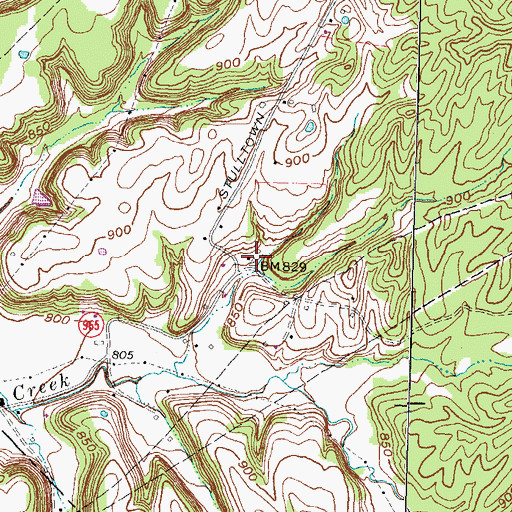 Topographic Map of Slate Liberty Christian Church, KY