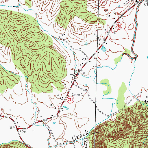Topographic Map of Upper Salt Lick (historical), KY