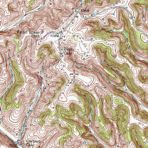 Topographic Map of White Oak Hill, KY