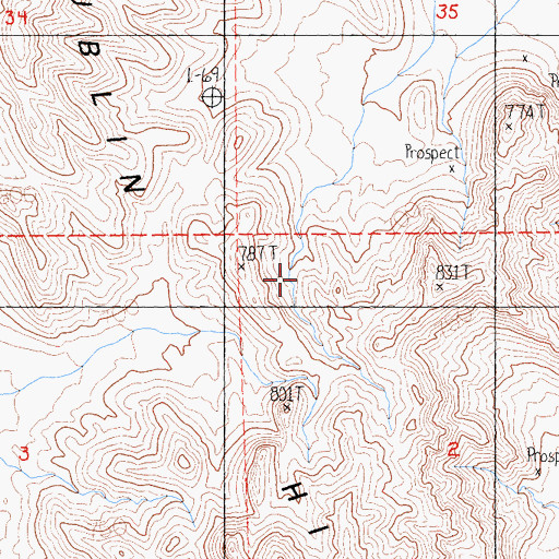 Topographic Map of Dublin Hills, CA