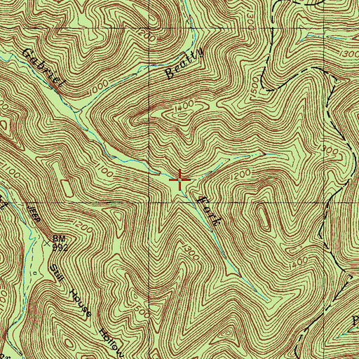 Topographic Map of Deer Lick, KY