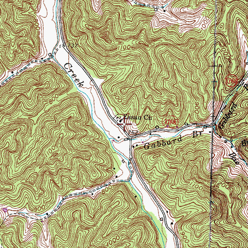 Topographic Map of Essau School, KY