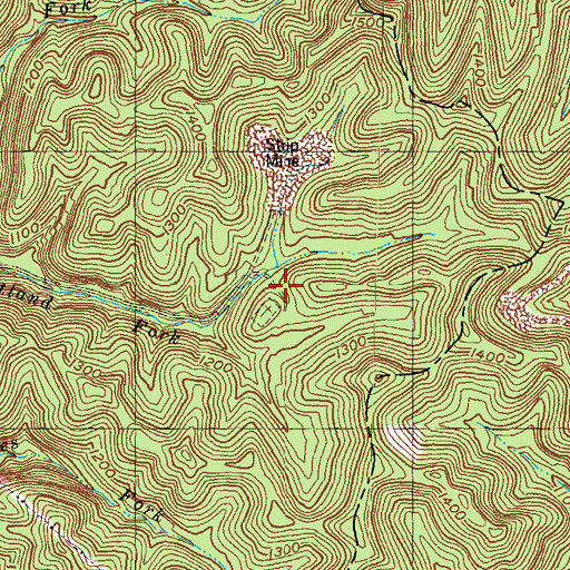 Topographic Map of Falls of Buffalo, KY