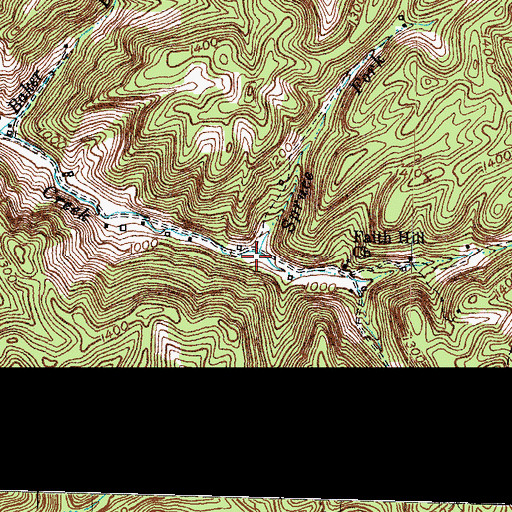 Topographic Map of Grassy Branch School, KY