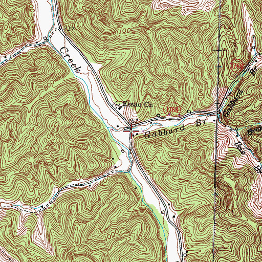 Topographic Map of Hogg Neighborhood (historical), KY