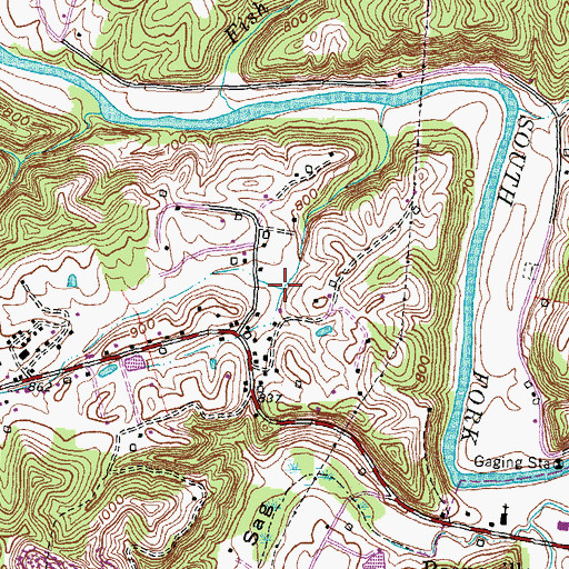 Topographic Map of Horse Branch, KY
