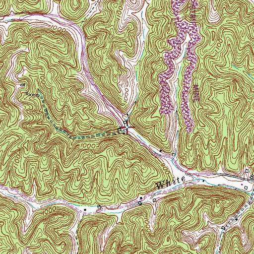 Topographic Map of Mud Lick, KY