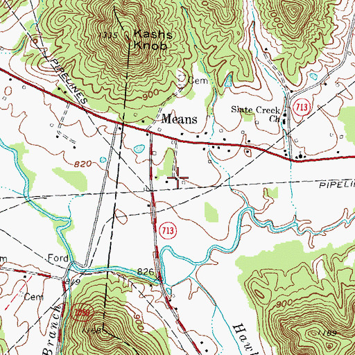 Topographic Map of Boone Post Office (historical), KY