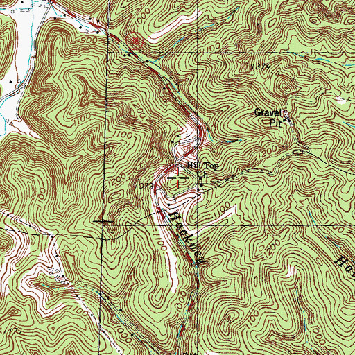 Topographic Map of Craig Hill, KY