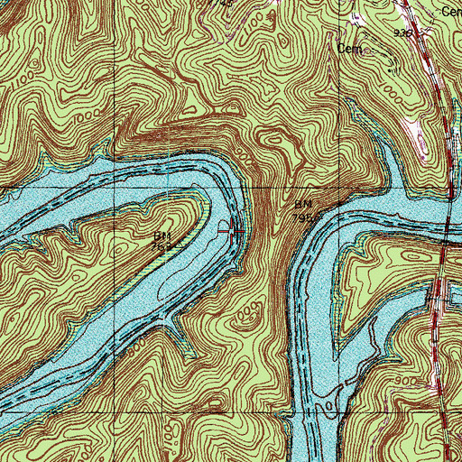 Topographic Map of Donahue School (historical), KY