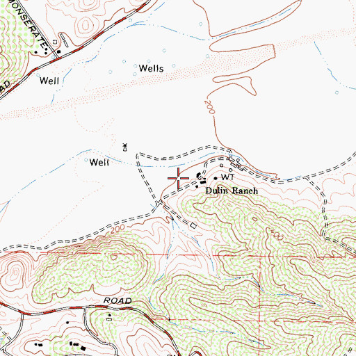 Topographic Map of Dulin Ranch, CA