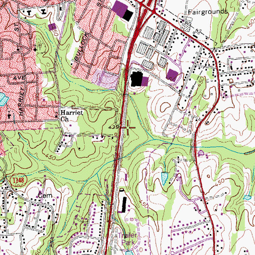 Topographic Map of South Henderson Pentecostal Holiness Church, NC