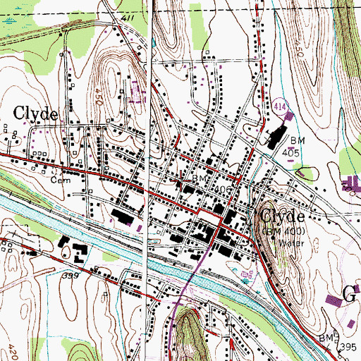 Topographic Map of First Presbyterian Church, NY