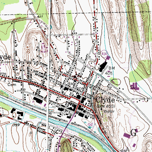 Topographic Map of Saint John's Parochial School, NY
