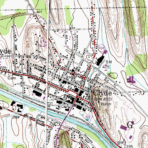 Topographic Map of Saint John's Roman Catholic Church, NY