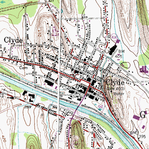 Topographic Map of Saint John's Episcopal Church, NY