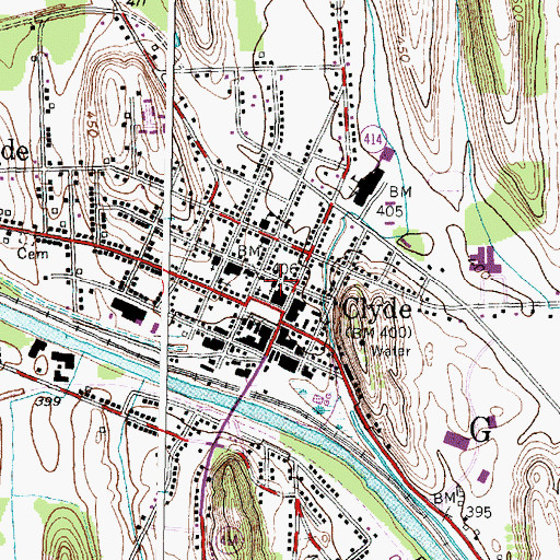 Topographic Map of Saint Pauls Evangelical Lutheran Church, NY