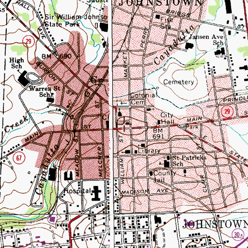 Topographic Map of Charles Jenner Memorial Park, NY