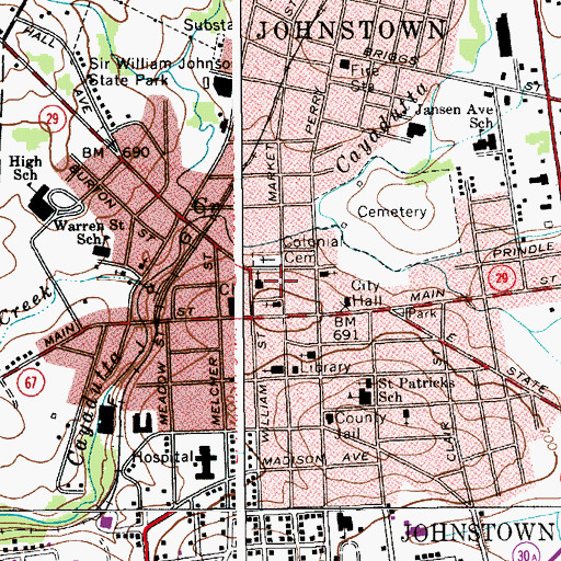 Topographic Map of Covenant Presbyterian Church, NY