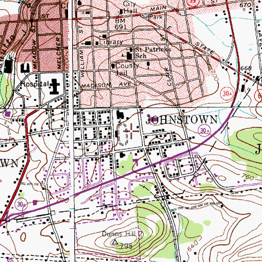 Topographic Map of Knox Recreation Park, NY