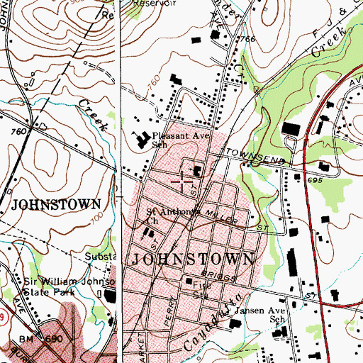 Topographic Map of Irving Street School (historical), NY
