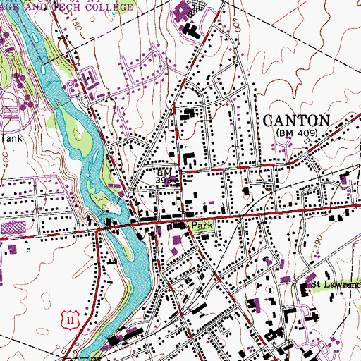 Topographic Map of First Methodist Episcopal Church, NY