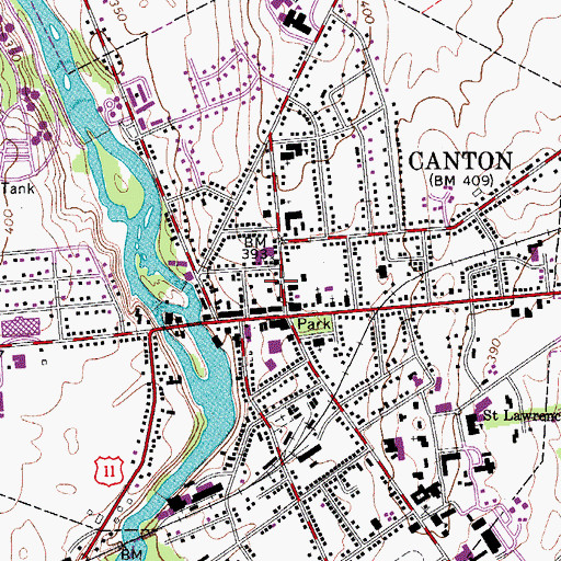 Topographic Map of Saint Mary's School (historical), NY
