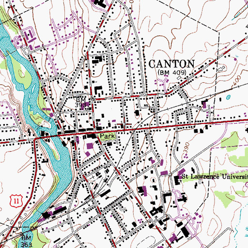 Topographic Map of Grace Episcopal Church, NY
