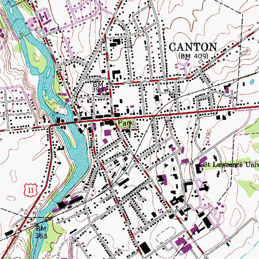 Topographic Map of First Presbyterian Church, NY