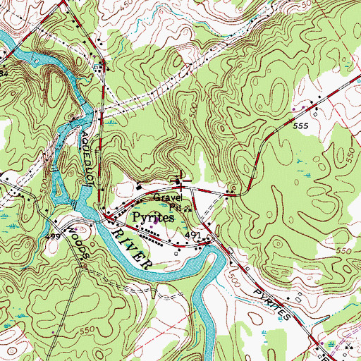 Topographic Map of Saint Mary's Roman Catholic Church, NY